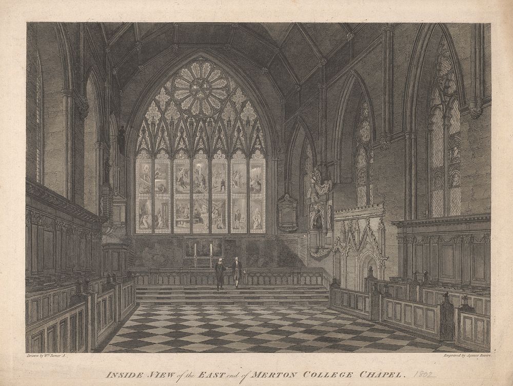Inside View of the East End of Merton College Chapel
