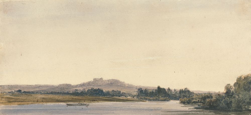 Mont-Valérien from Bois de Boulogne by William Callow