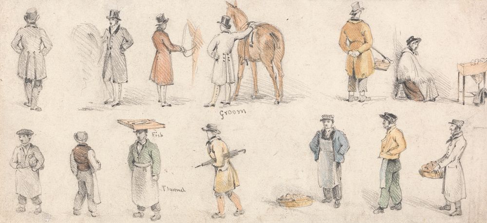 Studies of Tradesmen and Grooms