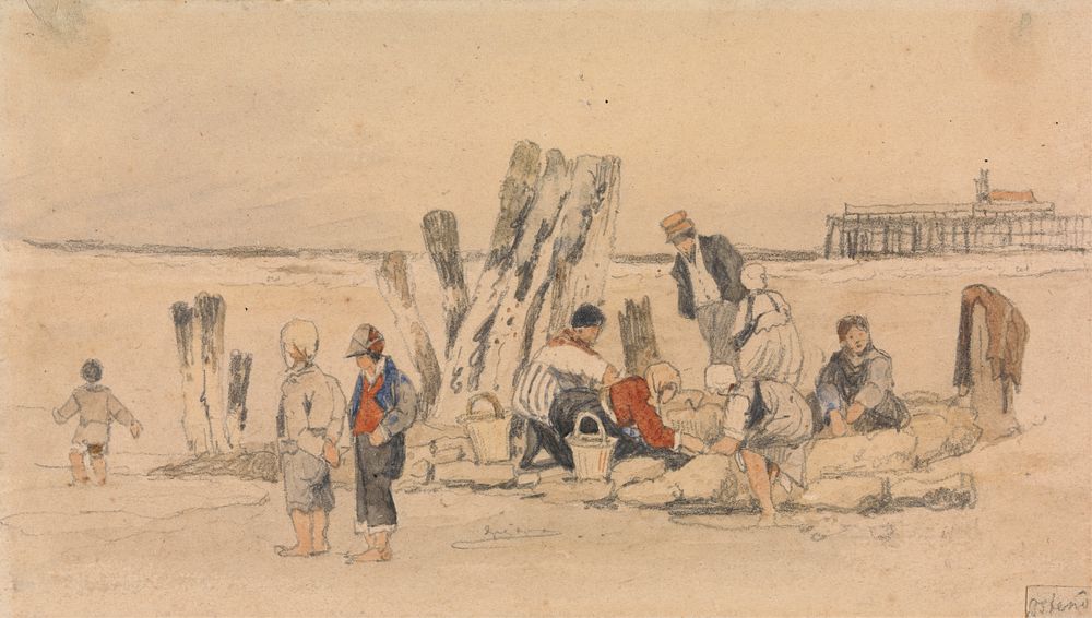 Fisherfolk on the Beach, Ostend
