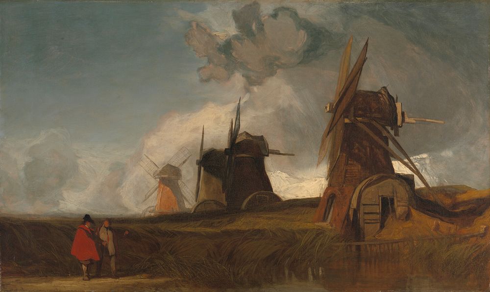Drainage Mills in the Fens, Croyland, Lincolnshire by John Sell Cotman