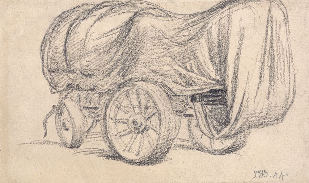 A Broad-Wheeled Road Waggon