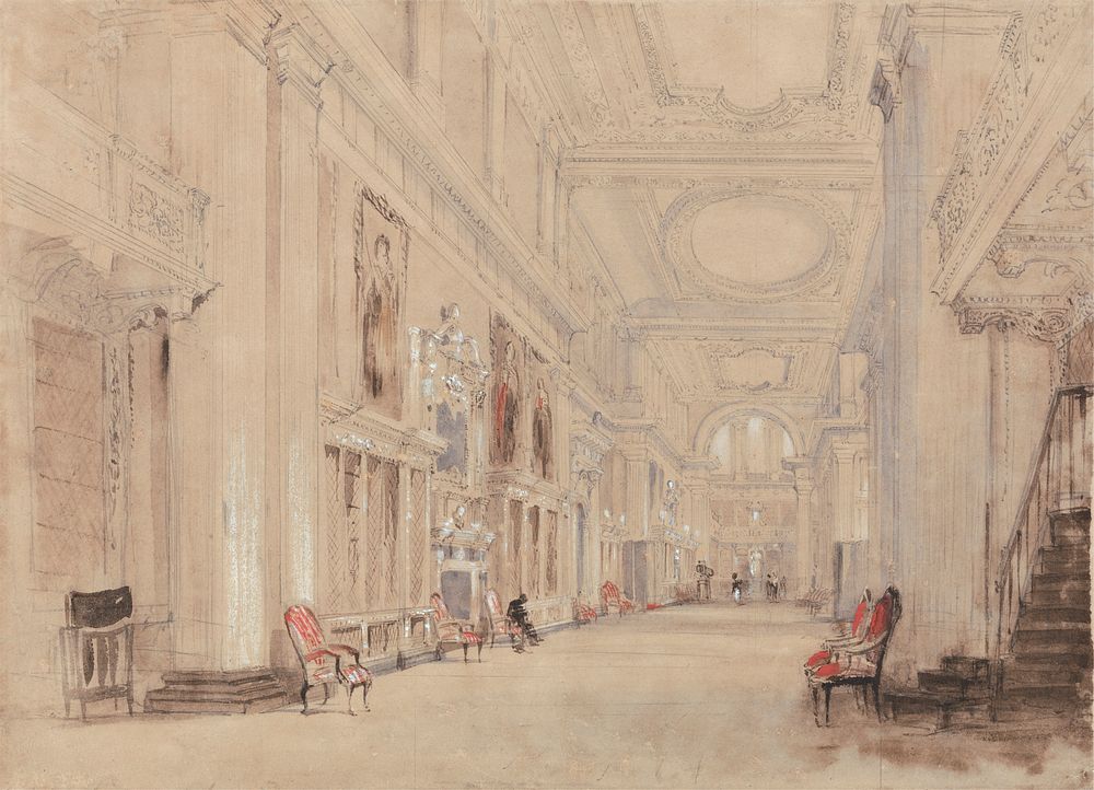 Long Library at Blenheim Palace by David Cox