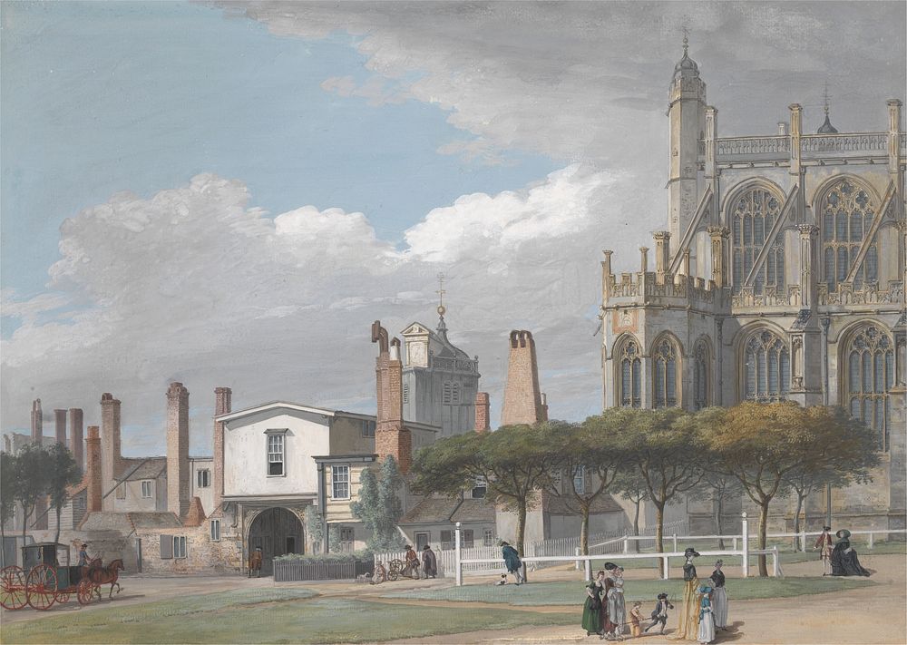 St. George's Chapel, Windsor, and the Entrance to the Singing Men's Cloister by Paul Sandby