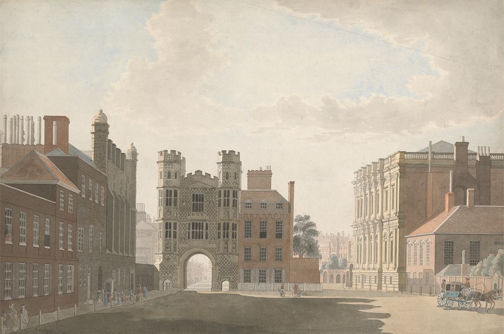Whitehall Showing Holbein's Gate and Banqueting Hall