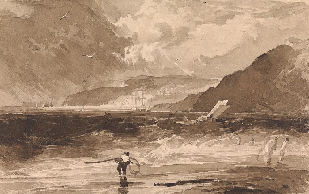 Lyme Regis, Dorsetshire, a Squall by Thomas Sully