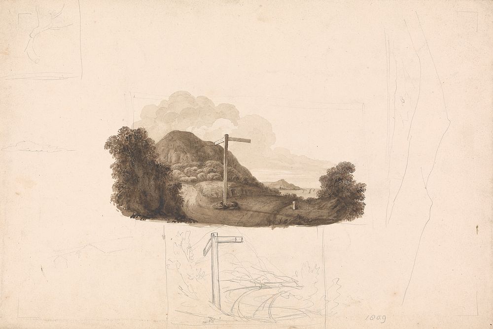 Sketch made for a Vignette by Mr. Ed Hall's History of Caernarvonshire, Which Was Never Published by Isaac Weld