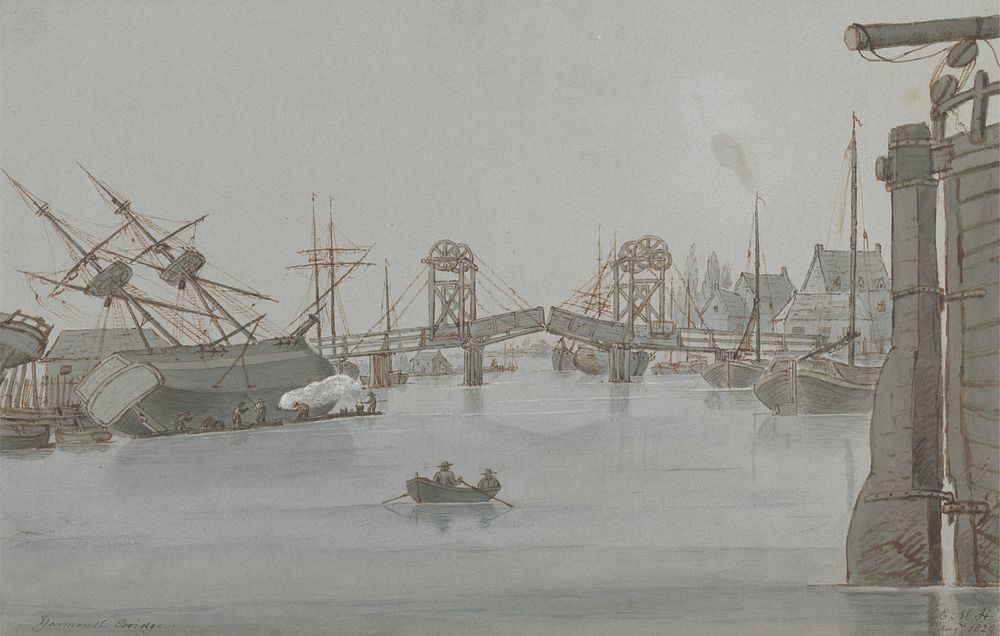 Yarmouth Bridge, Aug. 1829 by E. M. Henderson
