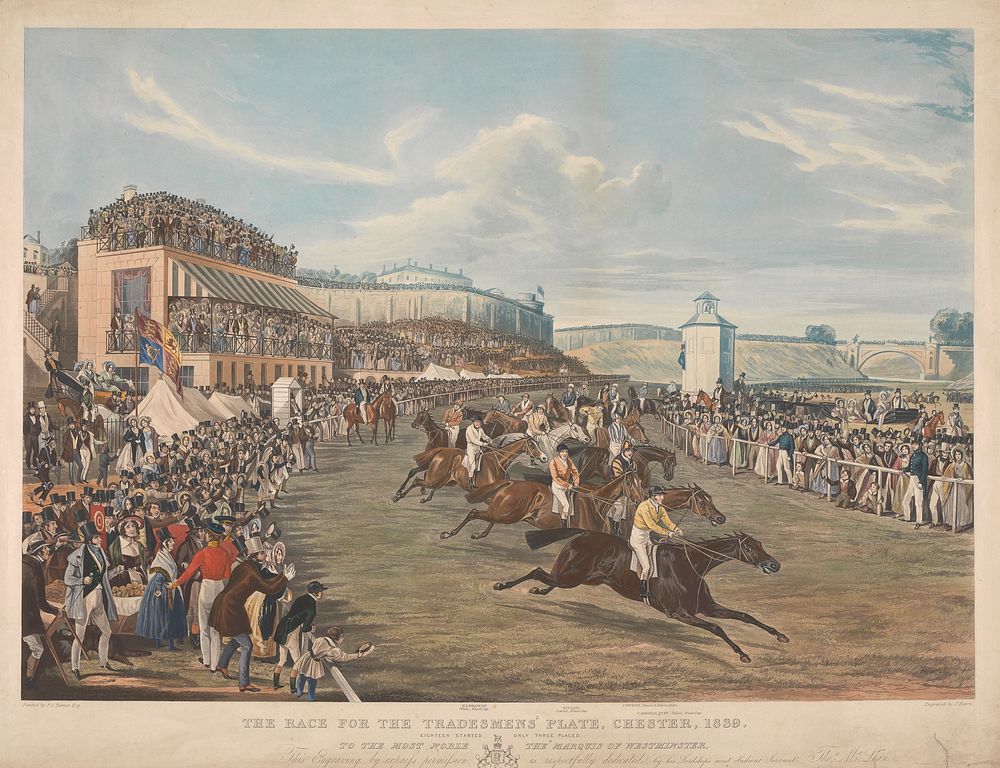 The Race for the Tradesmens' Plate, Chester, 1839 / Eighteen started, only three placed ...