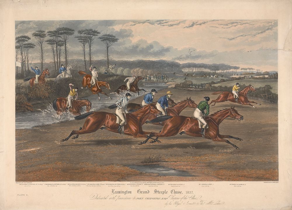 One of a set of four: Leamington Grand Steeple Chase ... 1837. Plate 3. Mr. Clifford on Countess ...