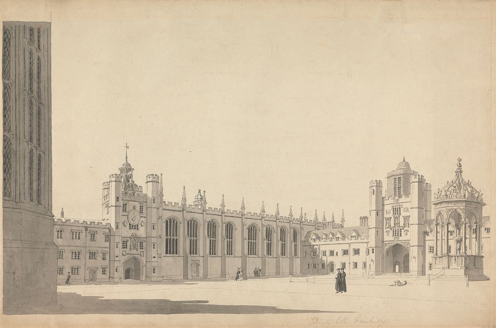 The Great Court, Trinity College, Cambridge by Michael Angelo Rooker