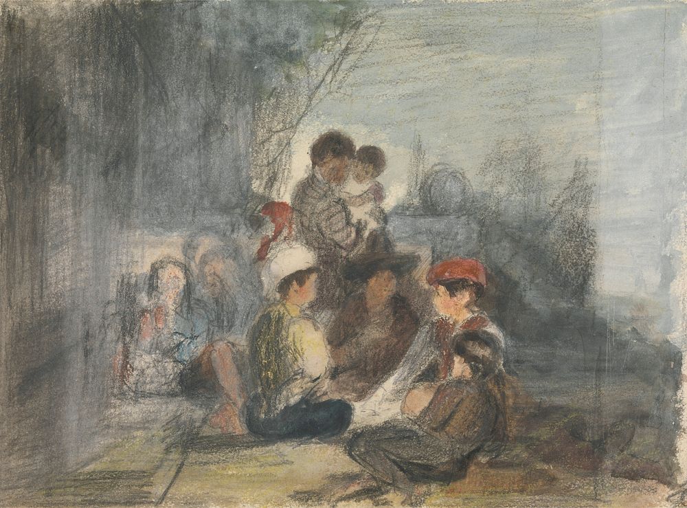 Study of a Group of Children by William James Muller