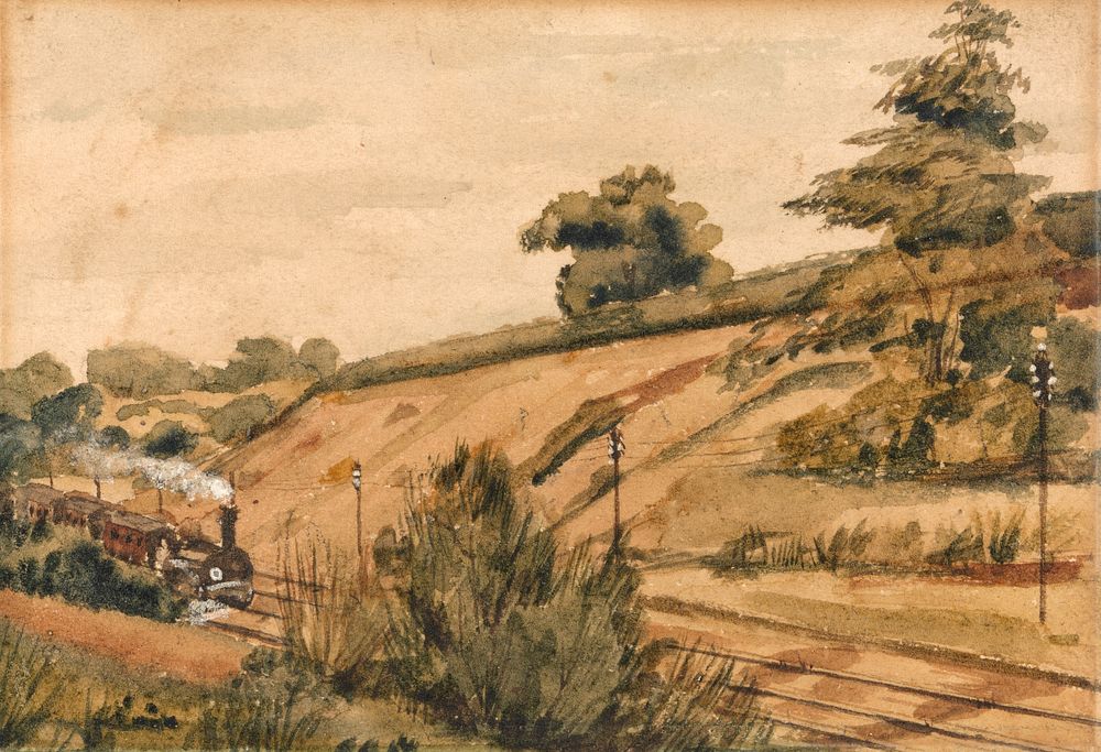 [Landscape with train]
