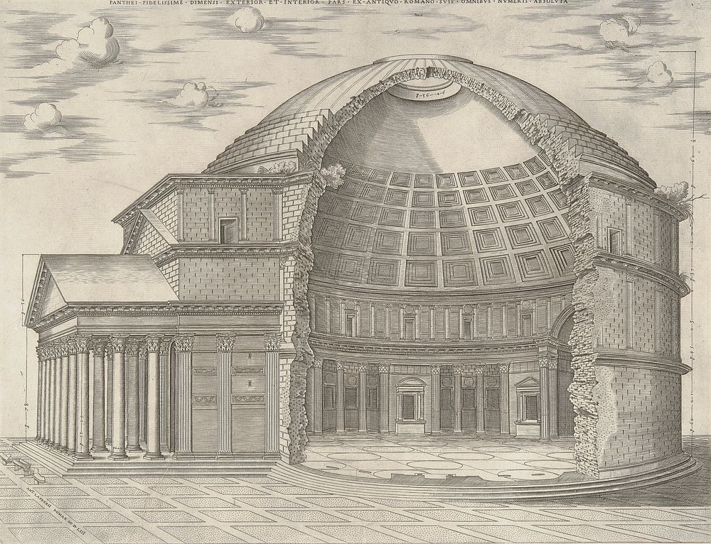 Panthei Fidelissime Dimensi Exterior et Interior, Antonio Lafréry