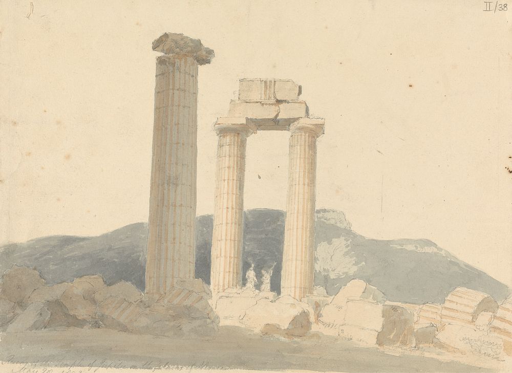 Ruins of the Temple of Jupiter on the Plains of Nemea