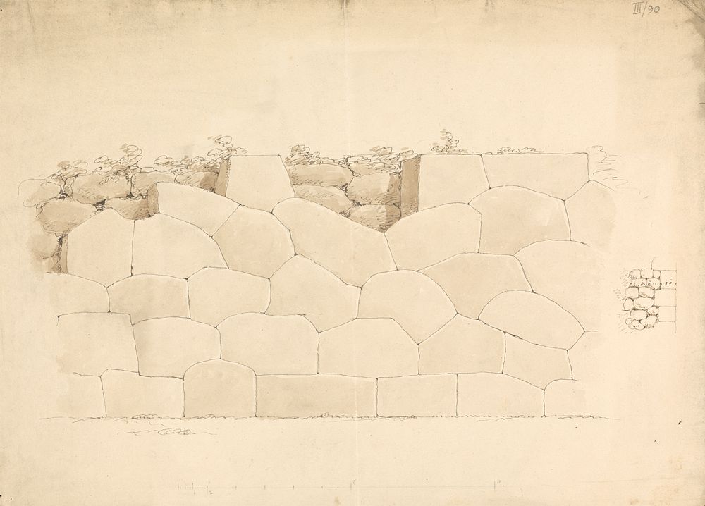 Study of a Stone Wall by Sir Robert Smirke the younger