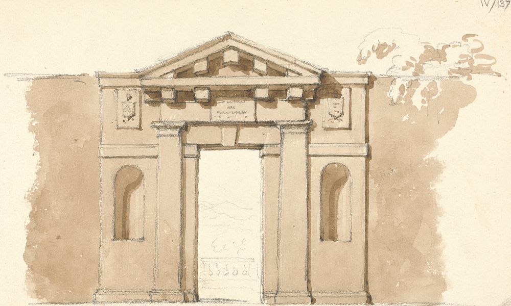 Sketch of an Entry Gate by Sir Robert Smirke the younger