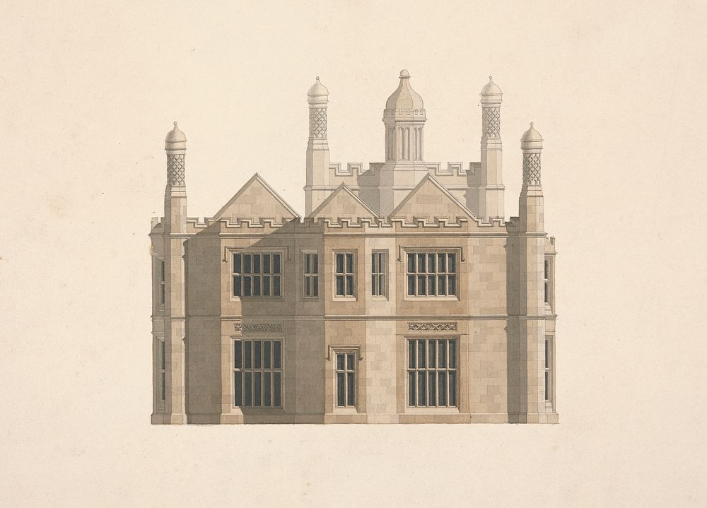 East Front Elevation of a Proposed Design for Cambridge Colleges