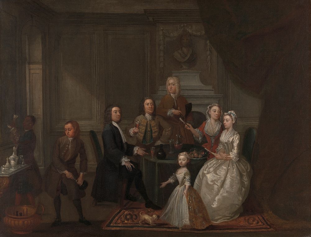 Group portrait, probably of the Raikes family by Gawen Hamilton