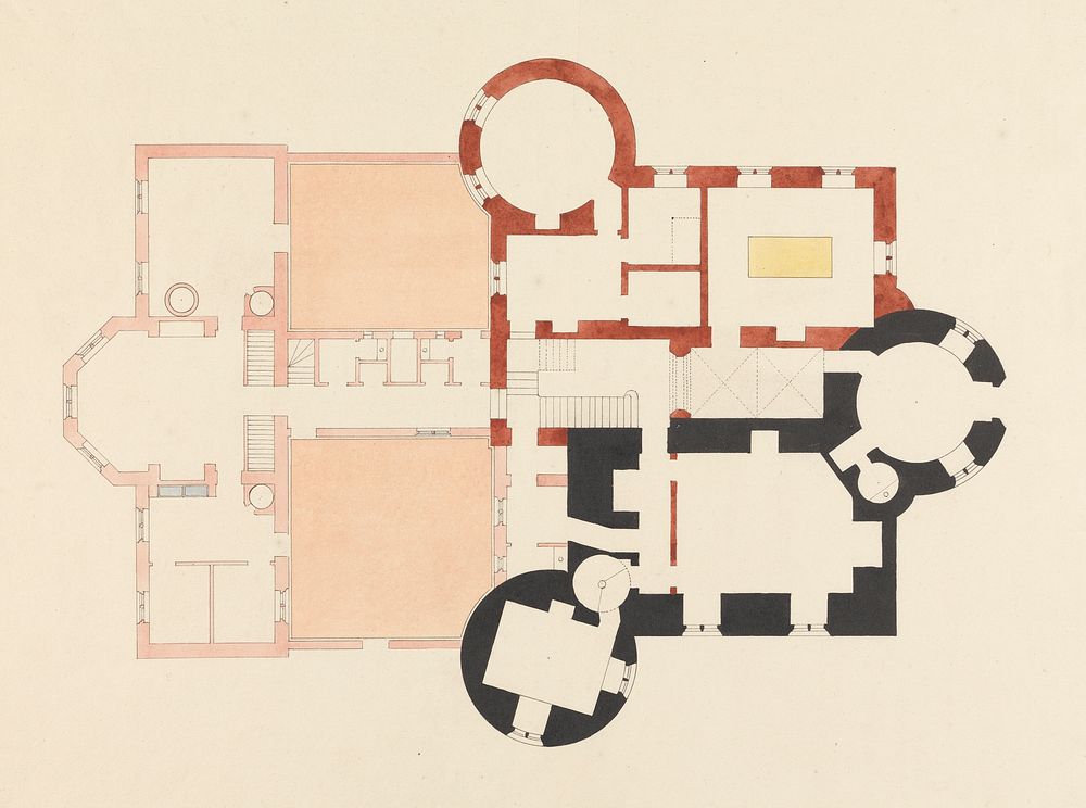 Cluny Castle, Aberdeenshire, Scotland: Ground Floor Plan with Proposed Alterations
