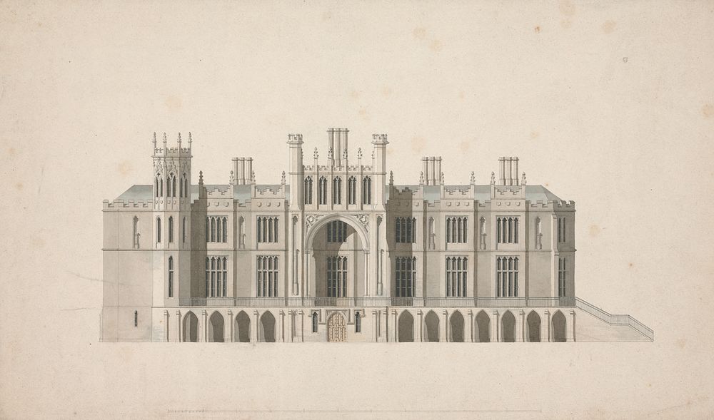 Elevation of a Proposed Design for Cambridge Colleges