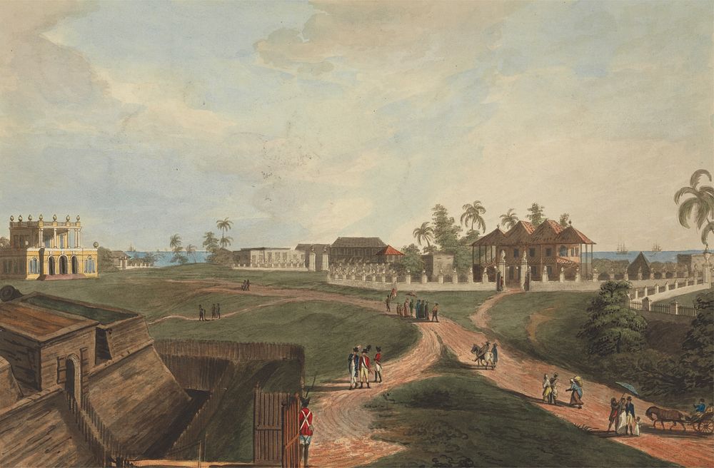 Government House & Council House, Fort Marlborough, Benkulen, Sumatra, 1799