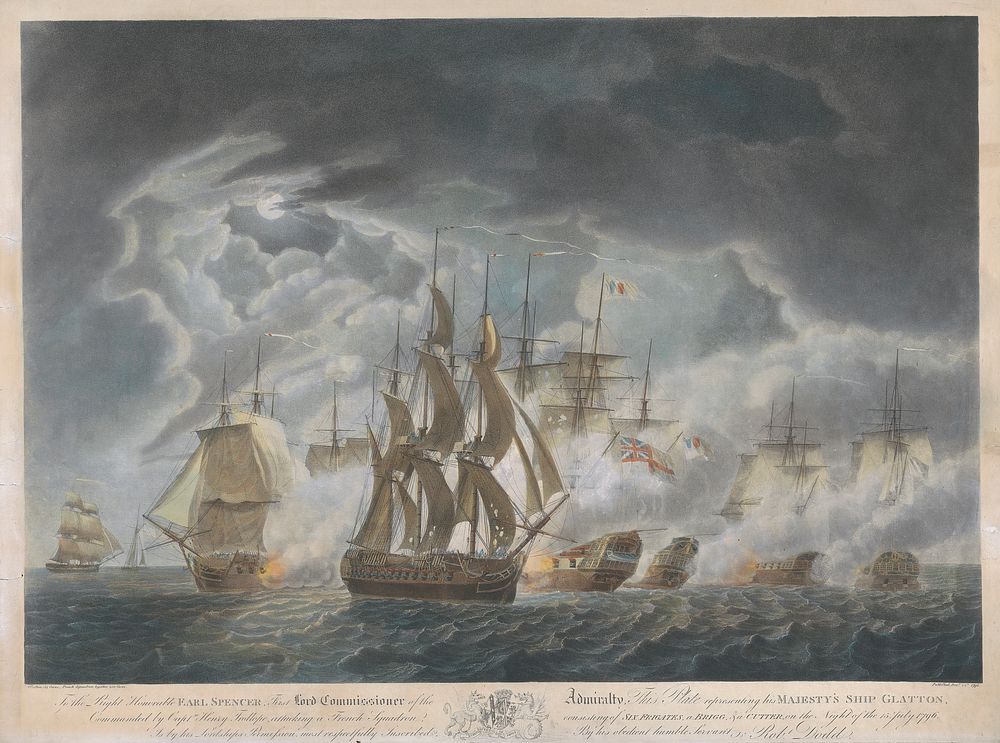 His Majesty's Ship Glatton Attacking a French Squadron