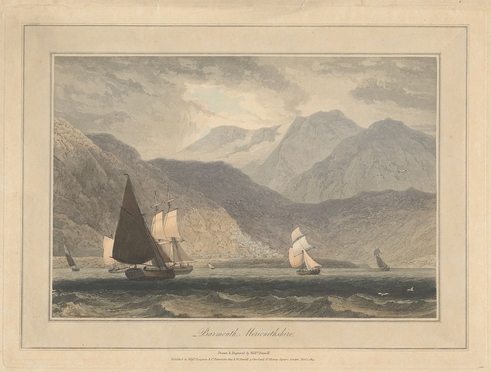 Barmouth, Merionethshire, print made by William Daniell