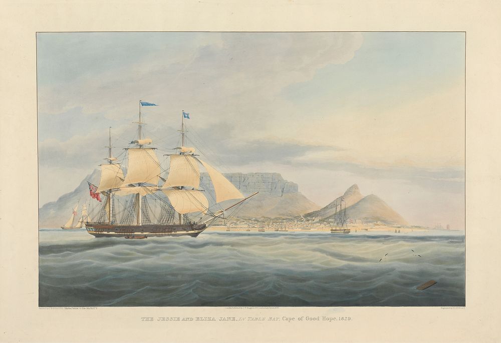 The 'Jessie' and 'Eliza Jane' in Table Bay, Cape of Good Hope, 1829