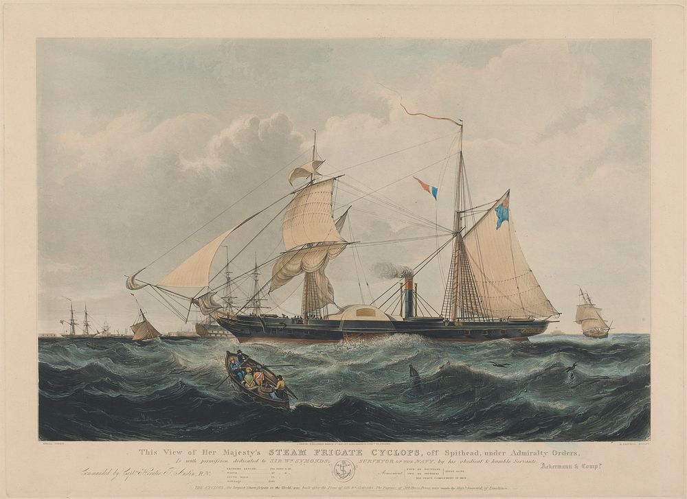 Her Majesty's Steam Frigate Cyclops, off Spithead, Under Admiralty Orders.