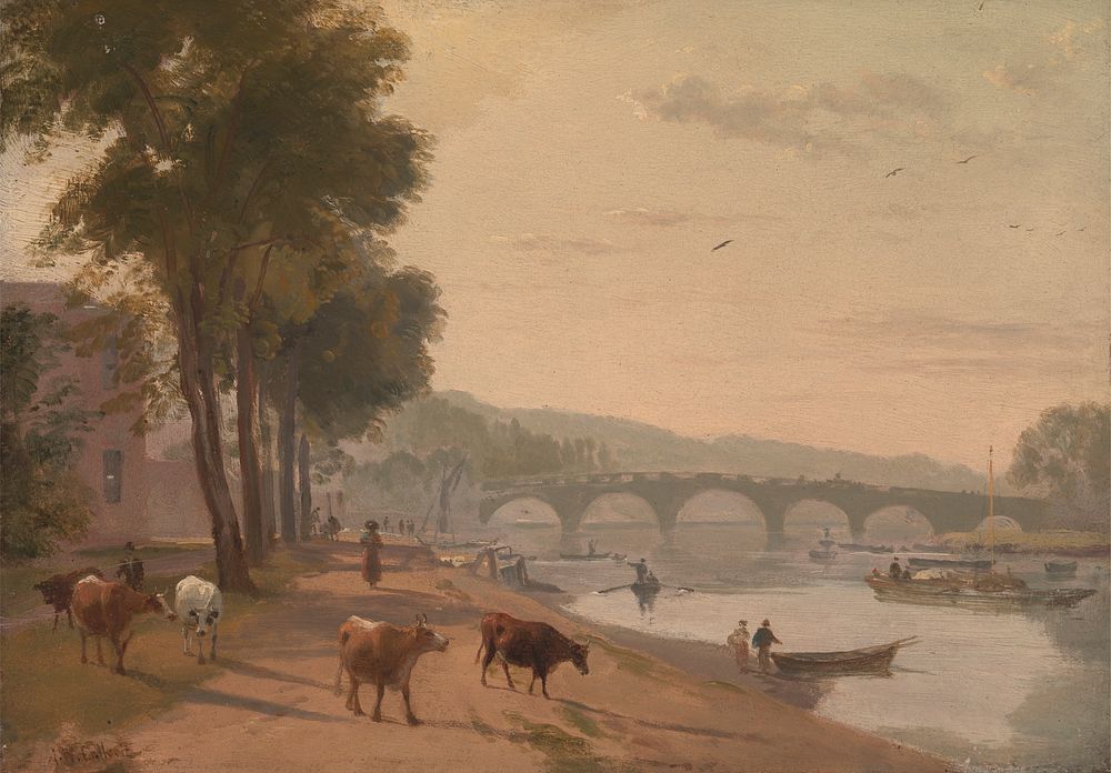 A View of Richmond Bridge, on the Thames