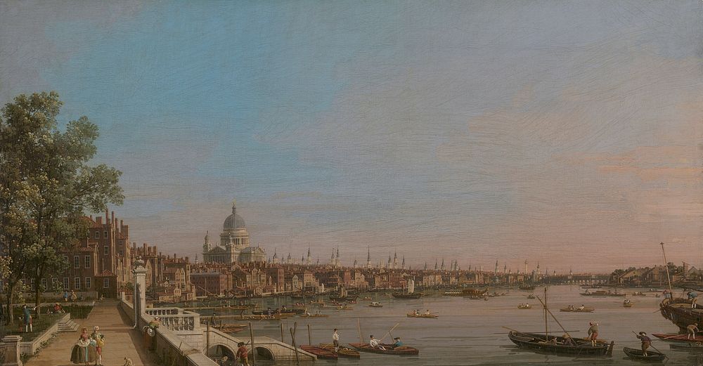 The City from Near the Terrace of Somerset House by Canaletto