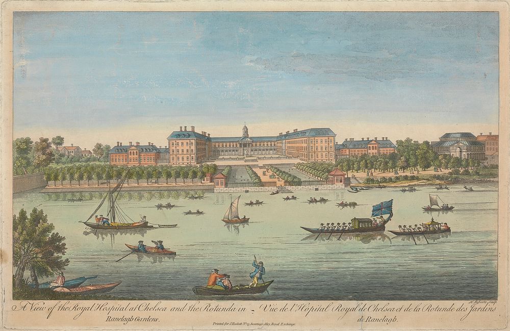 A View of the Royal Hospital at Chelsea and the Rotunda in Ranelagh Gardens