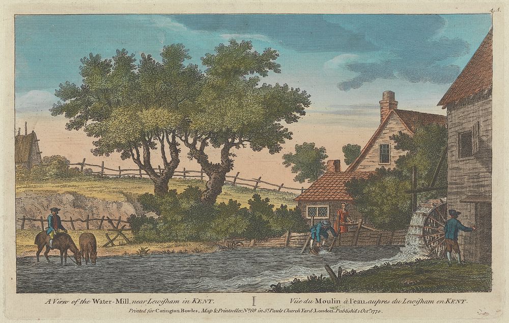 A View of the Water Mill near Lewisham in Kent