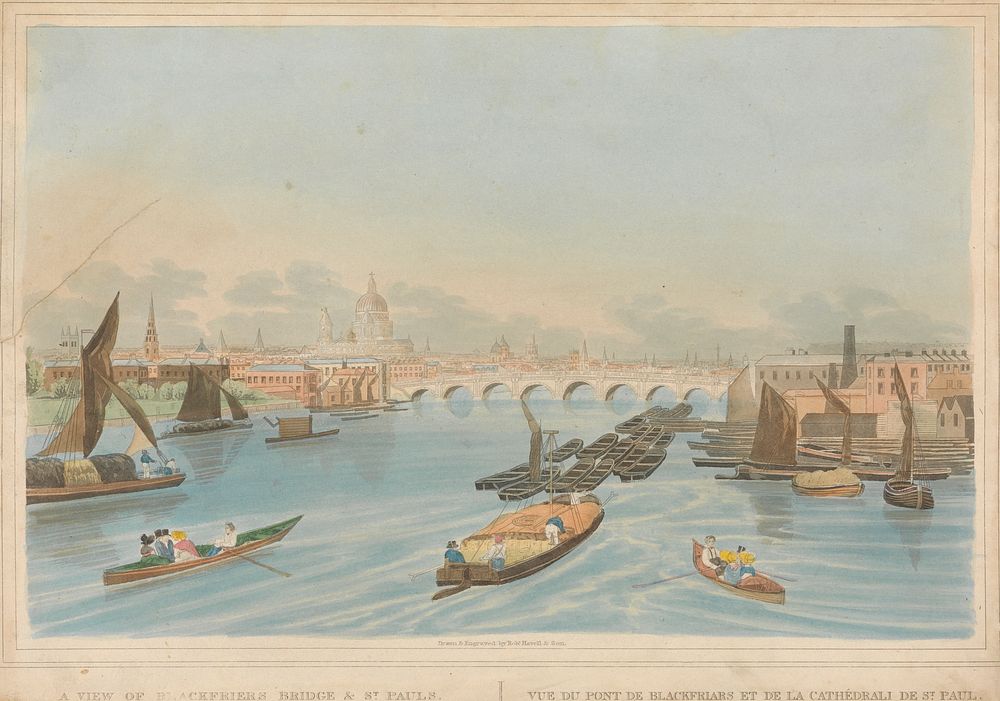 A View of Blackfriars Bridge and St. Pauls