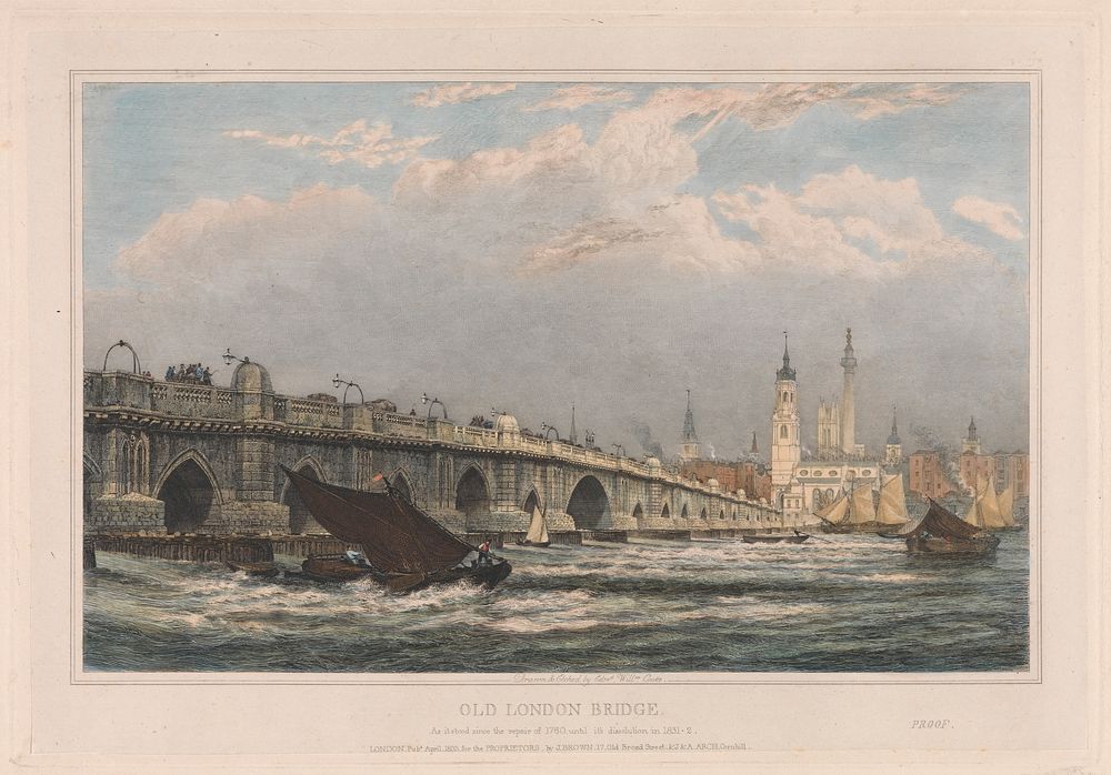 Old London Bridge after the Repair of 1700 until 1831/1832