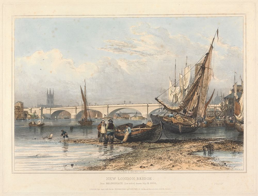 New London Bridge from Billingsgate (low water)