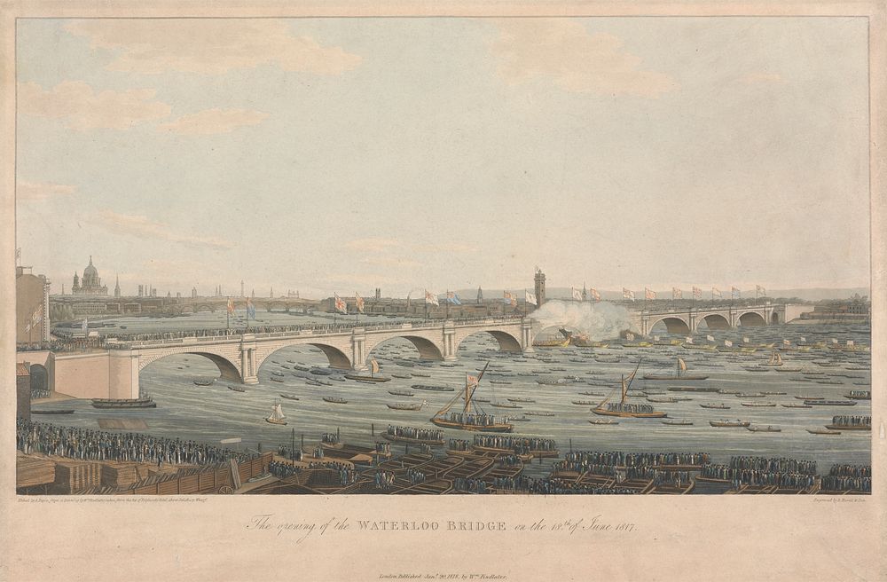 The Opening of the Waterloo Bridge on the 18th June 1817