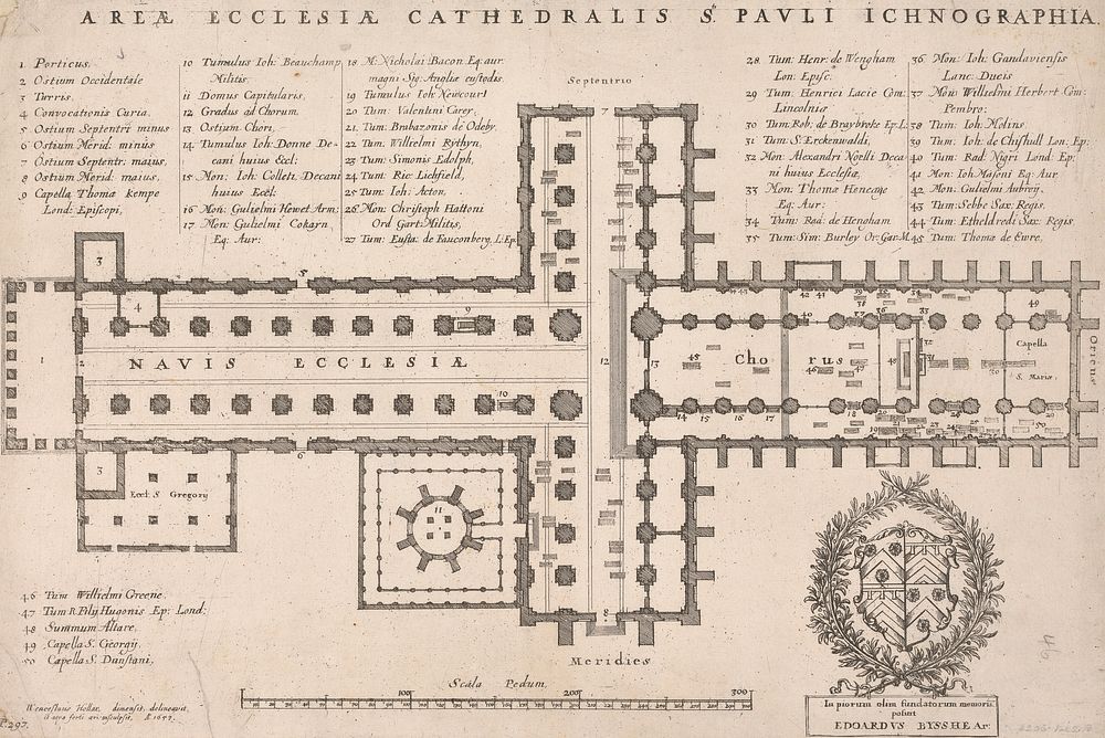 Area Ecclesia Cathedralis S. Pauli Ichnographia