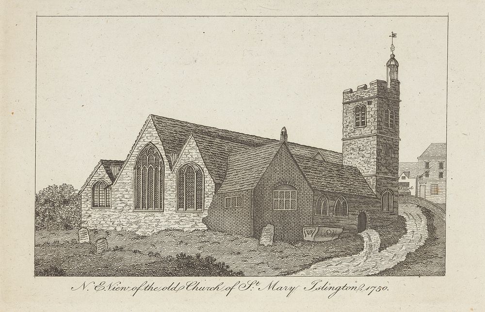 North East View of the Old Church of St. Mary, Islington