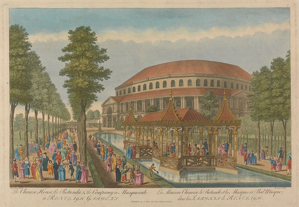The Chinese House, the Rotunda, and the Company in Masquerade in Ranelagh Gardens