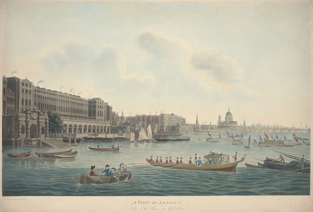 A View of London, Taken on the Thames near York Stairs