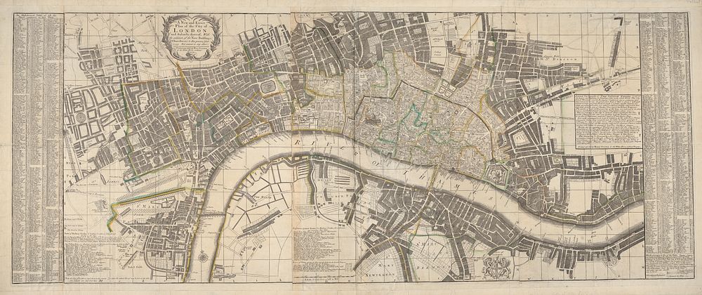 A New and Exact Plan of the City of London and Suburbs thereof....1739