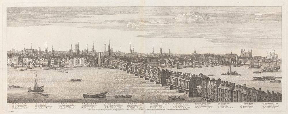 Views of the Cities of Westminster and London taken from the Opposite Bank of the Thames