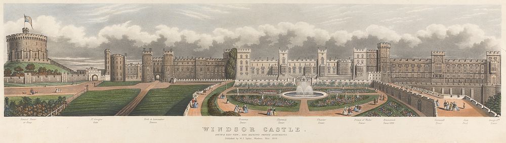 Windsor Castle - South and East View - Her Majesty's Private Apts.