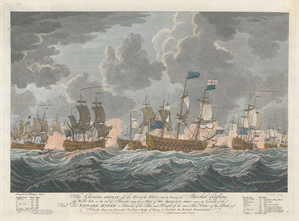 The Glorious Defeat of the French Fleet under the Command of Marshal Conflans, off Belle-Isle, on the 20th of November…