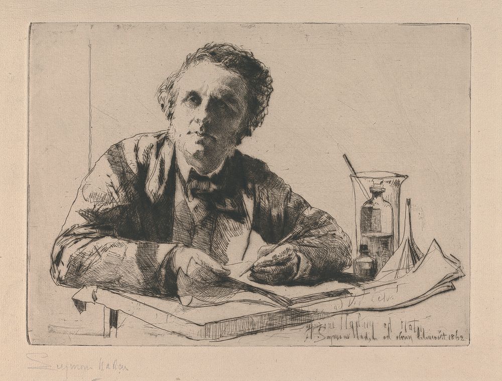 Portrait of Francis Seymour Haden, no. 2 (while Etching)