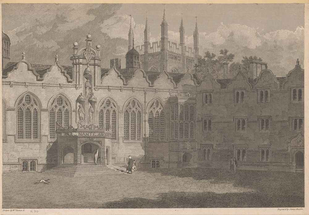 A View of the Chapel and Hall of Oriel College