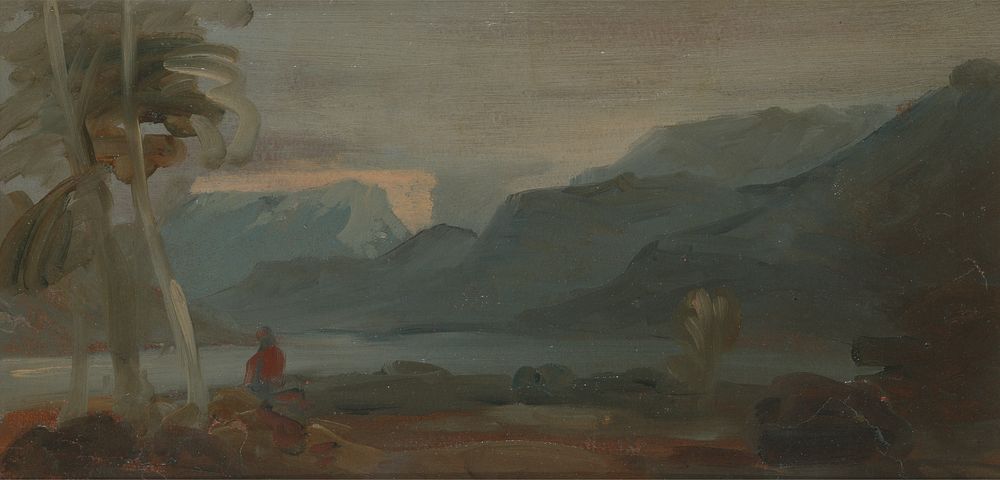 Mountainous Landscape with Figures and Cattle