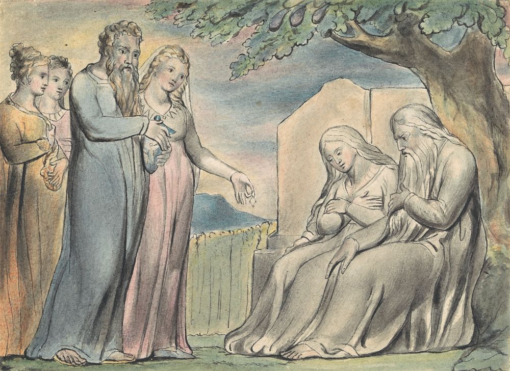 Job Accepting Charity (after William Blake)